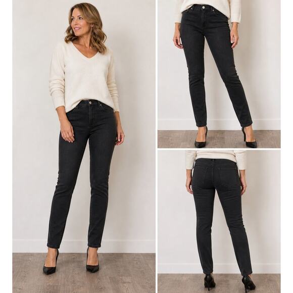 Seven Pants - Seven7 Knit Denim Leggings Black Pull On Stretch Jeans Sz 12